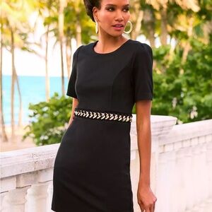 NWT Lilly Pulitzer Black Sheath Mini Dress Cocktail